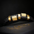 Lederarmband Herren Gold Echtleder Edelstahl Magnetverschluss uniqal